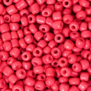 Seed beads 8/0 (3mm) Azalea red